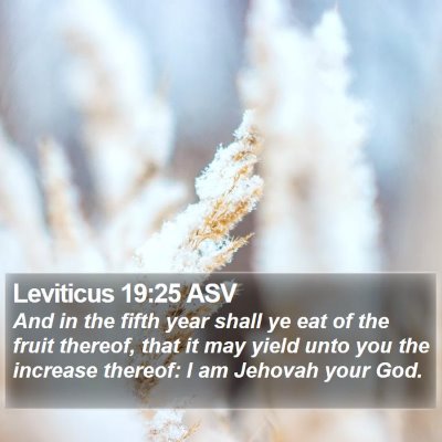 Leviticus 19:25 ASV Bible Verse Image