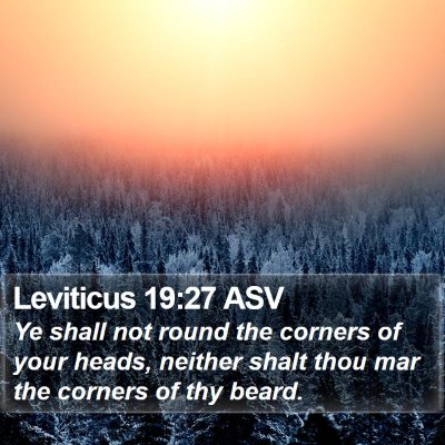 Leviticus 19:27 ASV Bible Verse Image