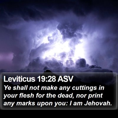 Leviticus 19:28 ASV Bible Verse Image