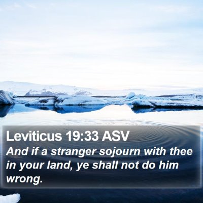 Leviticus 19:33 ASV Bible Verse Image