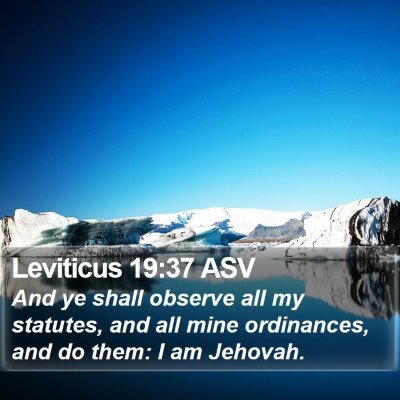 Leviticus 19:37 ASV Bible Verse Image
