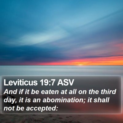 Leviticus 19:7 ASV Bible Verse Image