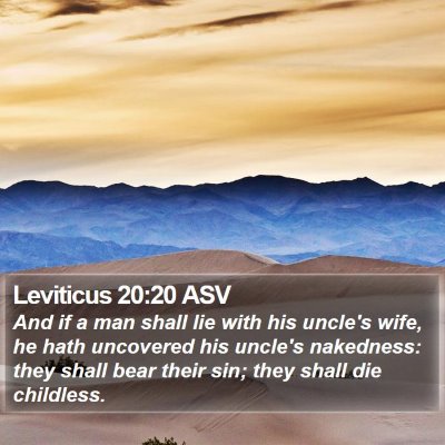 Leviticus 20:20 ASV Bible Verse Image