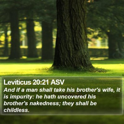 Leviticus 20:21 ASV Bible Verse Image