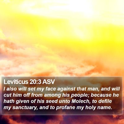 Leviticus 20:3 ASV Bible Verse Image