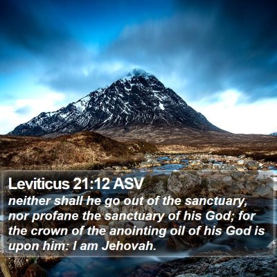 Leviticus 21:12 ASV Bible Verse Image