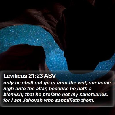 Leviticus 21:23 ASV Bible Verse Image