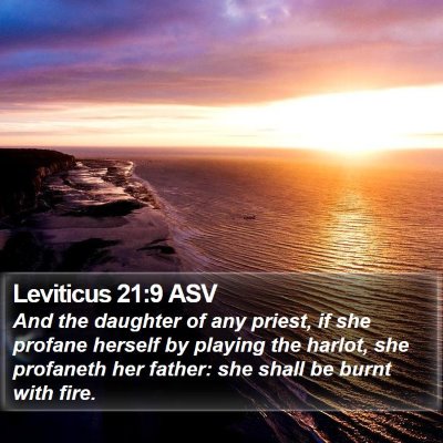Leviticus 21:9 ASV Bible Verse Image