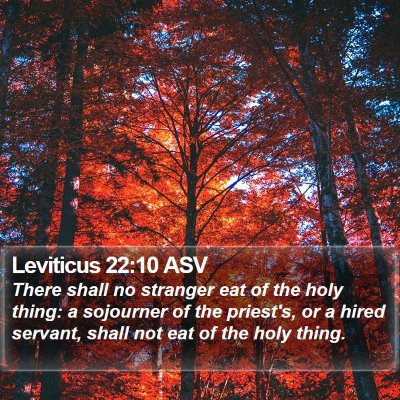 Leviticus 22:10 ASV Bible Verse Image
