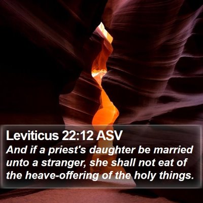 Leviticus 22:12 ASV Bible Verse Image