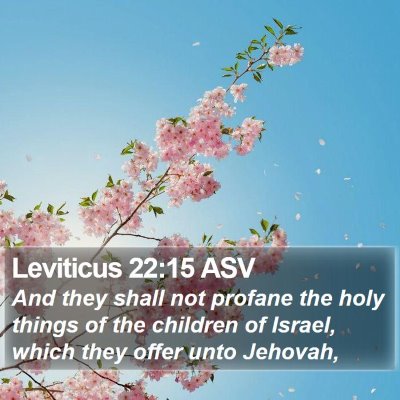 Leviticus 22:15 ASV Bible Verse Image