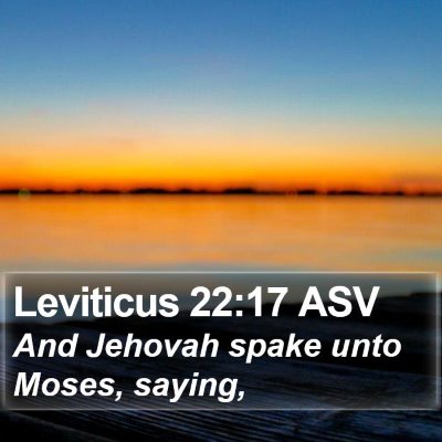 Leviticus 22:17 ASV Bible Verse Image