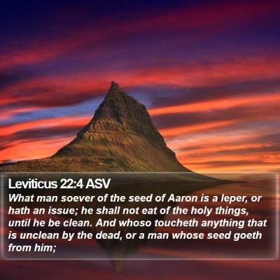 Leviticus 22:4 ASV Bible Verse Image