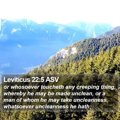 Leviticus 22:5 ASV Bible Verse Image