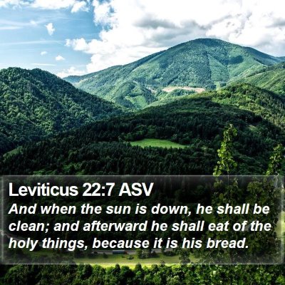 Leviticus 22:7 ASV Bible Verse Image