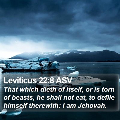 Leviticus 22:8 ASV Bible Verse Image