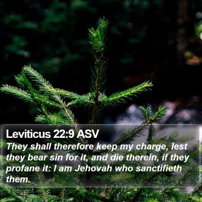Leviticus 22:9 ASV Bible Verse Image