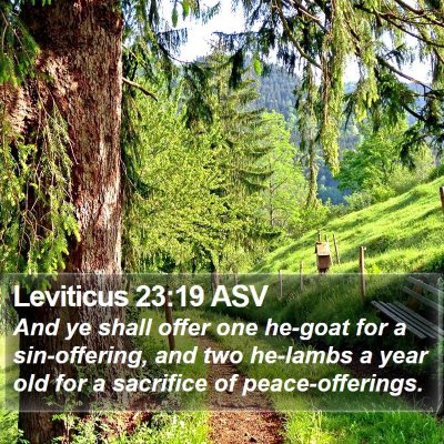 Leviticus 23:19 ASV Bible Verse Image