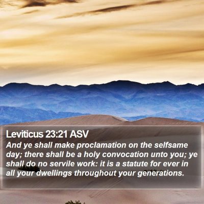 Leviticus 23:21 ASV Bible Verse Image