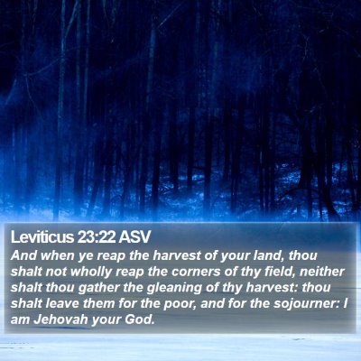 Leviticus 23:22 ASV Bible Verse Image