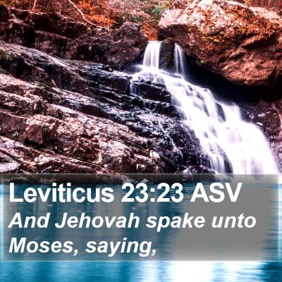 Leviticus 23:23 ASV Bible Verse Image