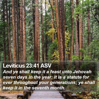 Leviticus 23:41 ASV Bible Verse Image