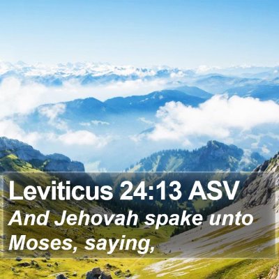 Leviticus 24:13 ASV Bible Verse Image