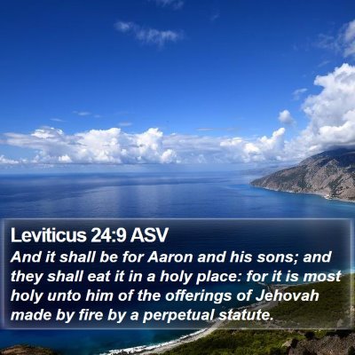 Leviticus 24:9 ASV Bible Verse Image