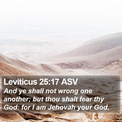 Leviticus 25:17 ASV Bible Verse Image