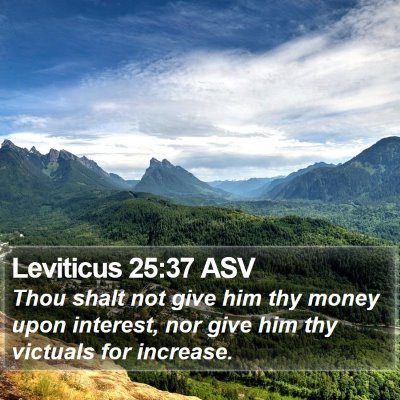 Leviticus 25:37 ASV Bible Verse Image