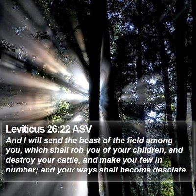 Leviticus 26:22 ASV Bible Verse Image