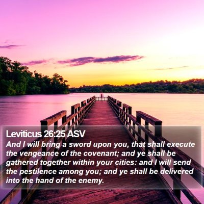 Leviticus 26:25 ASV Bible Verse Image