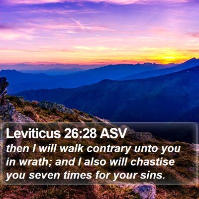 Leviticus 26:28 ASV Bible Verse Image