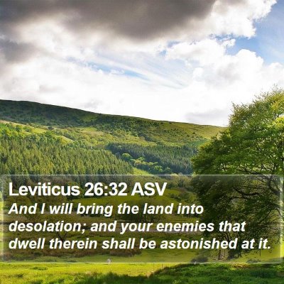 Leviticus 26:32 ASV Bible Verse Image
