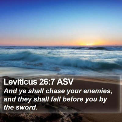 Leviticus 26:7 ASV Bible Verse Image
