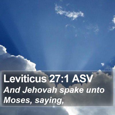Leviticus 27:1 ASV Bible Verse Image