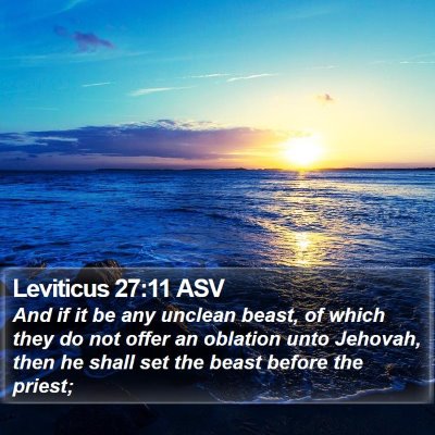 Leviticus 27:11 ASV Bible Verse Image