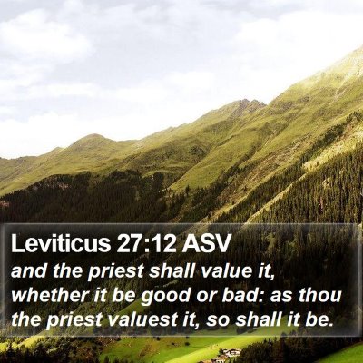 Leviticus 27:12 ASV Bible Verse Image