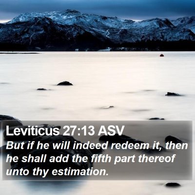 Leviticus 27:13 ASV Bible Verse Image