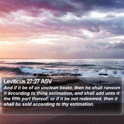 Leviticus 27:27 ASV Bible Verse Image