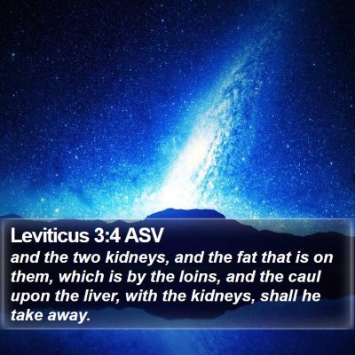 Leviticus 3:4 ASV Bible Verse Image