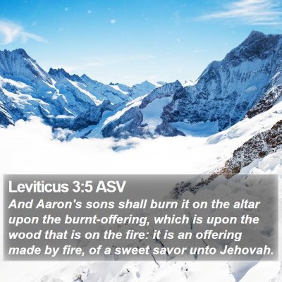 Leviticus 3:5 ASV Bible Verse Image
