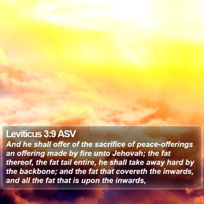 Leviticus 3:9 ASV Bible Verse Image