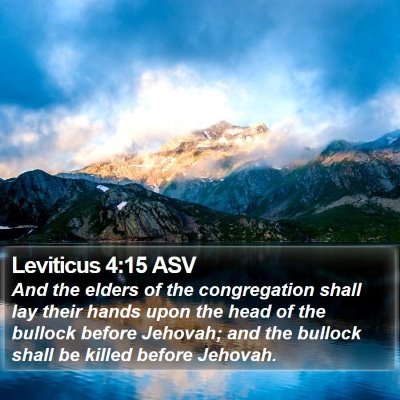 Leviticus 4:15 ASV Bible Verse Image