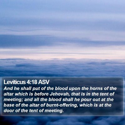 Leviticus 4:18 ASV Bible Verse Image