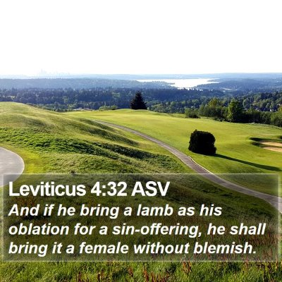 Leviticus 4:32 ASV Bible Verse Image