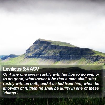 Leviticus 5:4 ASV Bible Verse Image