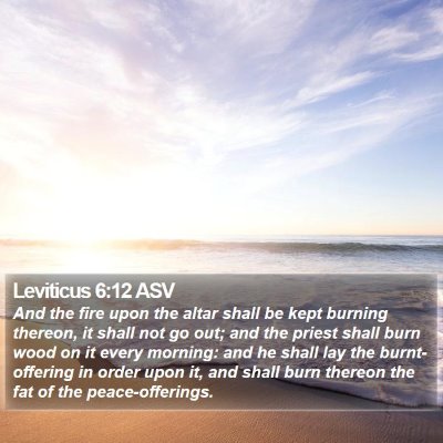 Leviticus 6:12 ASV Bible Verse Image