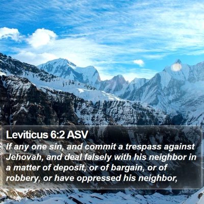Leviticus 6:2 ASV Bible Verse Image