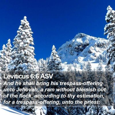 Leviticus 6:6 ASV Bible Verse Image